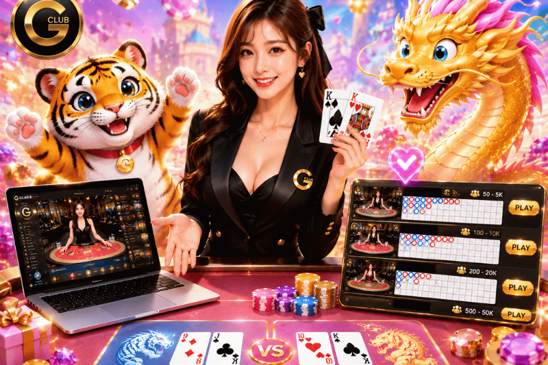 การเลือกโต๊ะไพ่เสือมังกรออนไลน์ GClub ผ่านเว็บ ดูยังไงให้เล่นง่ายและติดตามเกมได้สบายกว่าเดิม
