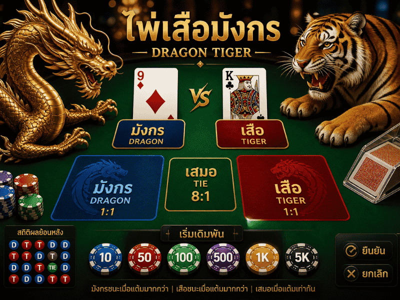 ไพ่เสือมังกรออนไลน์ GClub เหมาะกับผู้เล่นแบบไหน เลือกให้ตรงสไตล์ก่อนใช้งาน