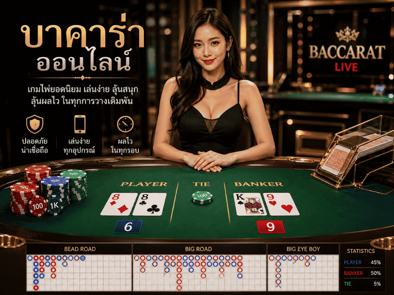 เจาะลึกบาคาร่าออนไลน์ GClub ภาพรวมเกมยอดนิยมในโลกคาสิโนออนไลน์