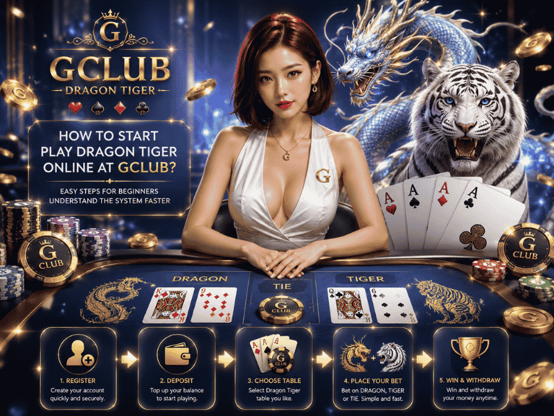 สมัครไพ่เสือมังกรออนไลน์ GClub เริ่มต้นอย่างไร มือใหม่เข้าใจระบบได้เร็วขึ้น