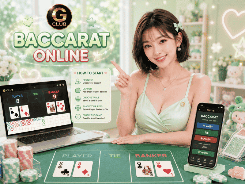 เล่นบาคาร่าออนไลน์ GClub ผ่านเว็บเริ่มต้นอย่างไร มือใหม่เข้าใจเกมได้ง่ายและเล่นได้สะดวก