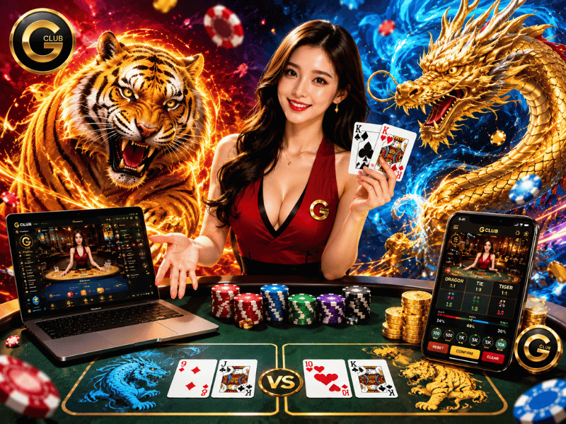 เล่นไพ่เสือมังกรออนไลน์ GClub ผ่านเว็บ เข้าใจเกมง่าย เล่นไว และติดตามผลได้สะดวก