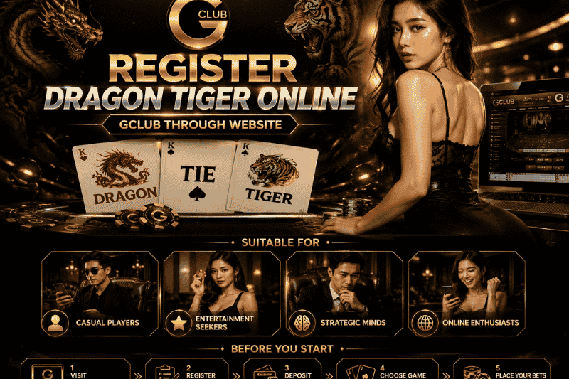 สมัครไพ่เสือมังกรออนไลน์ GClub ผ่านเว็บเหมาะกับใคร เข้าใจรูปแบบผู้เล่นและการใช้งานก่อนเริ่มต้นจริง
