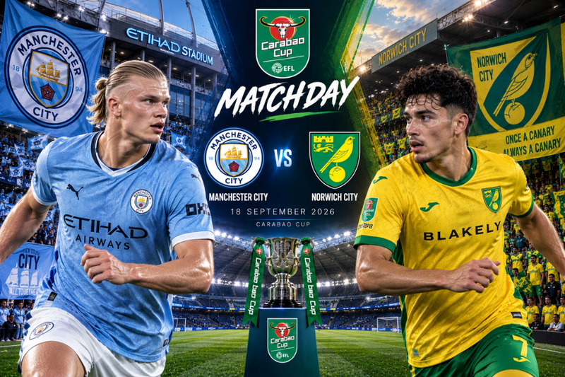 วิเคราะห์บอล แมนเชสเตอร์ ซิตี้ พบ นอริช ซิตี้ คาราบาวคัพ วันที่ 18 กันยายน 2026