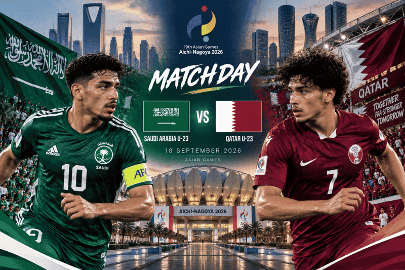 วิเคราะห์บอล ซาอุดีอาระเบีย ยู-23 พบ กาตาร์ ยู-23 เอเชียนเกมส์ 18 กันยายน 2026